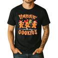 Hangin With My Cookies Gingerbread Men Women Xmas Teacher Men's Casual T-Shirt Black