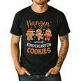 Hangin My Kindergarten Cookie Gingerbread Christmas Teacher For Men Women Kids Men's Casual T-Shirt Black