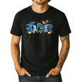 Hanukkah Leopard Plaid Teacher Chanukah Jewish Women Men Men's Casual T-Shirt Black