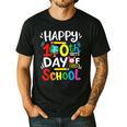 Happy 100th Day Of School 100 Days Of School Teacher Student Men's Casual T-Shirt Black