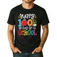 Happy 100th Day Of School Teachers 100 Days Of School Kids Men's Casual T-Shirt Black Happy 100th Day Of School Teachers 100 Days Of School Kids Men's Casual T-Shirt Black