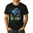 Happy First Day Of School Fish Rainbows Teacher Be Kind Men's Casual T-Shirt Black