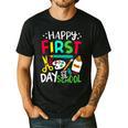 Happy First Day Of School Teacher Back To School Student Men's Casual T-Shirt Black Happy First Day Of School Teacher Back To School Student Men's Casual T-Shirt Black