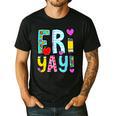 Happy Fri-Yay Friday Lovers Fun Teacher Life FriYay Weekend Men's Casual T-Shirt Black