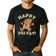 Happy Fri Yay Retro French Fries Friday Lovers Fun Teacher Men's Casual T-Shirt Black Happy Fri Yay Retro French Fries Friday Lovers Fun Teacher Men's Casual T-Shirt Black