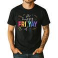 Happy Fri Yay Teacher Friday For Men Women Men's Casual T-Shirt Black