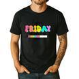 Happy Friyay Teacher School Friday Weekend Vibes Men's Casual T-Shirt Black Happy Friyay Teacher School Friday Weekend Vibes Men's Casual T-Shirt Black