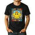 Happy To See Your Face Hippie Smile Back To School Teachers Men's Casual T-Shirt Black