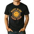 Happy To See Your Face Retro Happy Teacher Back To School Men's Casual T-Shirt Black Happy To See Your Face Retro Happy Teacher Back To School Men's Casual T-Shirt Black