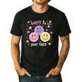 Happy To See Your Face Smile Face Teacher Back To School Men's Casual T-Shirt Black Happy To See Your Face Smile Face Teacher Back To School Men's Casual T-Shirt Black