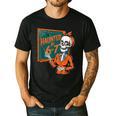 Haunted By 6-7 Six Seven 67 Math Teacher Halloween Skeleton Men's Casual T-Shirt Black