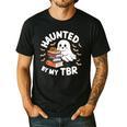 Haunted By My TBR Cute Ghost Book Reading Teacher Halloween Men's Casual T-Shirt Black