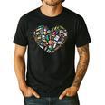 Heart Shape Art Teacher And Painting Sketching Artist Men's Casual T-Shirt Black Heart Shape Art Teacher And Painting Sketching Artist Men's Casual T-Shirt Black