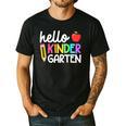 Hello Kindergarten Team Kinder Back To School Teacher Kids Men's Casual T-Shirt Black
