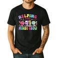 Helping Little Minds Grow Teacher Life Back To School Men's Casual T-Shirt Black Helping Little Minds Grow Teacher Life Back To School Men's Casual T-Shirt Black