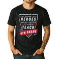 Some Heroes Wear Capes Others Teach 4th Grade Teacher Men Women Kids Men's Casual T-Shirt Black