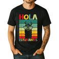 Hola Estudiantes Spanish Teacher Back To School 2025 Men's Casual T-Shirt Black Hola Estudiantes Spanish Teacher Back To School 2025 Men's Casual T-Shirt Black