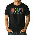 Hooray It's Library Day Teacher Reader Books Back To School Men's Casual T-Shirt Black