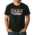 Hot All Superheroes Wear Capes Cute Teacher End Of School Men's Casual T-Shirt Black