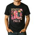 Howdy Pre-K Cowgirls Teacher Back To School Men's Casual T-Shirt Black Howdy Pre-K Cowgirls Teacher Back To School Men's Casual T-Shirt Black