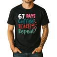 Humor Meme 67 Days Of School Coffee Lover Educator Teacher Men's Casual T-Shirt Black
