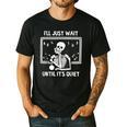 I'Ll Just Wait Until It's Quiet Skeleton Teacher Great Men's Casual T-Shirt Black