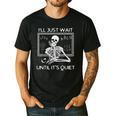 I'Ll Just Wait Until It's Quiet Teacher Meme Skeleton For Men Women Men's Casual T-Shirt Black I'Ll Just Wait Until It's Quiet Teacher Meme Skeleton For Men Women Men's Casual T-Shirt Black