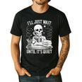I'Ll Wait Until It's Quiet Tshirt Skeleton Teacher Halloween Men's Casual T-Shirt Black