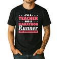 I'm A Teacher And A Marathon Runner Don't Underestimate Me Men Women Men's Casual T-Shirt Black