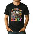 Inclusion Isnt Scary Halloween Skeleton Ghost Sped Teacher Men's Casual T-Shirt Black Inclusion Isnt Scary Halloween Skeleton Ghost Sped Teacher Men's Casual T-Shirt Black
