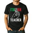 Italian Teacher Italy Italia Back To School First Day Men's Casual T-Shirt Black Italian Teacher Italy Italia Back To School First Day Men's Casual T-Shirt Black