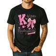 K Is For Kindergarten Teacher Coquette Bow Back To School Men's Casual T-Shirt Black K Is For Kindergarten Teacher Coquette Bow Back To School Men's Casual T-Shirt Black