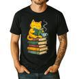 Kawaii Cats Lover Coffee Books Teacher Librarian Cat Men's Casual T-Shirt Black Kawaii Cats Lover Coffee Books Teacher Librarian Cat Men's Casual T-Shirt Black
