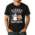 Kindergarten Boo Crew Halloween Floral Ghost Kinder Teacher Men's Casual T-Shirt Black