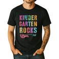 KINDERGARTEN ROCKS Teacher Crew Rock Star Kinder Team Men's Casual T-Shirt Black