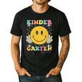 Kindergarten Squad Smile Face Teachers Kids Back To School Men's Casual T-Shirt Black Kindergarten Squad Smile Face Teachers Kids Back To School Men's Casual T-Shirt Black