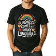 Kindness Comes In Many Languages ESL English Teacher Men's Casual T-Shirt Black