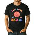 Kiss Your Brain Sped Teacher Appreciation Back To School Kid Men's Casual T-Shirt Black