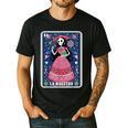 La Maestra Halloween Mexican Bingo Card Teacher Lottery Card Men's Casual T-Shirt Black La Maestra Halloween Mexican Bingo Card Teacher Lottery Card Men's Casual T-Shirt Black