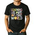 Learning Is Out Of This World Space Teacher Cute Groovy Men's Casual T-Shirt Black