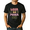 Leer Es Poder Groovy Spanish Teacher Bilingual Maestra Men Women Men's Casual T-Shirt Black Leer Es Poder Groovy Spanish Teacher Bilingual Maestra Men Women Men's Casual T-Shirt Black