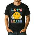 Let's Learn Today Smile Face Back To School For Teacher Kids Men's Casual T-Shirt Black Let's Learn Today Smile Face Back To School For Teacher Kids Men's Casual T-Shirt Black