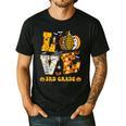 LOVE 3rd Grade Pumpkin Teacher Student Halloween Costume Men's Casual T-Shirt Black LOVE 3rd Grade Pumpkin Teacher Student Halloween Costume Men's Casual T-Shirt Black