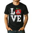 LOVE Apple 3rd Grade Teacher Student School Men's Casual T-Shirt Black LOVE Apple 3rd Grade Teacher Student School Men's Casual T-Shirt Black