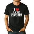 I Love Late Homework Excuses Sarcastic Teacher Lie For Men Women Men's Casual T-Shirt Black I Love Late Homework Excuses Sarcastic Teacher Lie For Men Women Men's Casual T-Shirt Black
