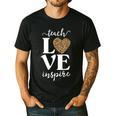 Love Leopard Print Teacher Cheetah School Inspire Teach Men's Casual T-Shirt Black