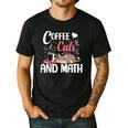 I Love Math Cats And Coffee Heart Mathematics Teacher Men's Casual T-Shirt Black I Love Math Cats And Coffee Heart Mathematics Teacher Men's Casual T-Shirt Black
