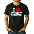 I Love Student Council Student Teacher Men's Casual T-Shirt Black