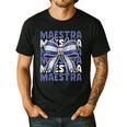 Maestra El Salvador Coquette Bow Hispanic Spanish Teacher Men's Casual T-Shirt Black