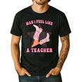 Man I Feel Like A Teacher Retro Western Country Cowgirl Men's Casual T-Shirt Black Man I Feel Like A Teacher Retro Western Country Cowgirl Men's Casual T-Shirt Black